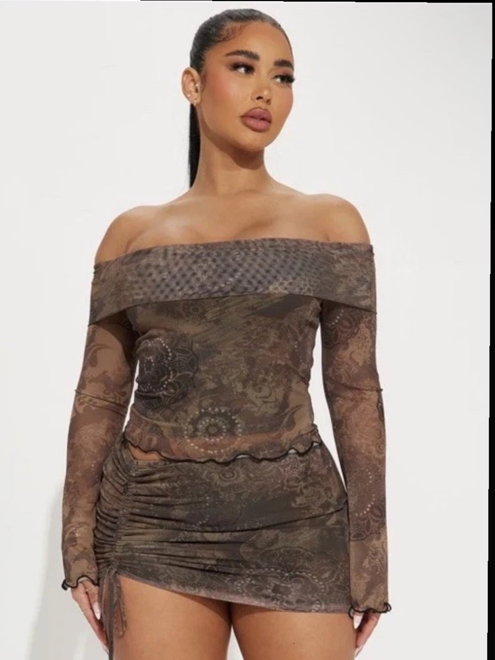 Fashion Nova Luna Mesh Top